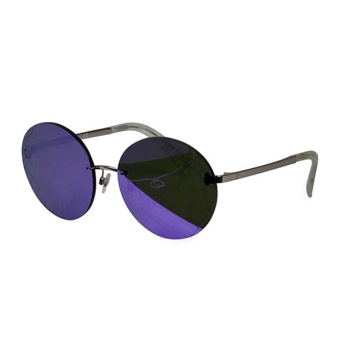 chanel 4216 round mirrored sunglasses|CHANEL Mirrored Round Sunglasses 4216 Purple.